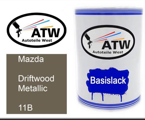 Mazda, Driftwood Metallic, 11B: 500ml Lackdose, von ATW Autoteile West.